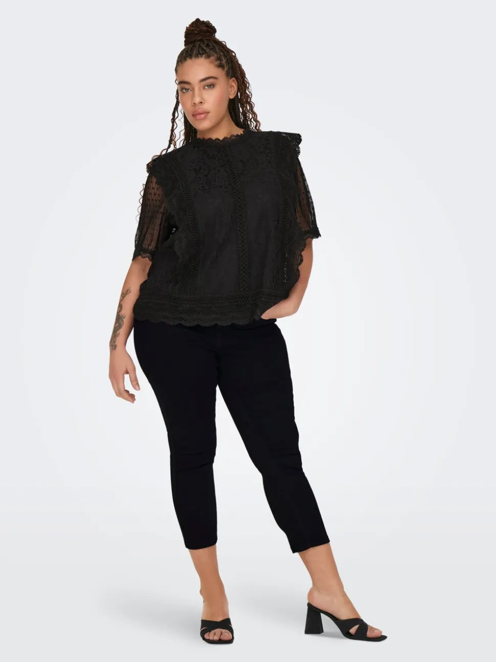 CARWILLY Medelhög midja capri Skinny Fit Jeans
