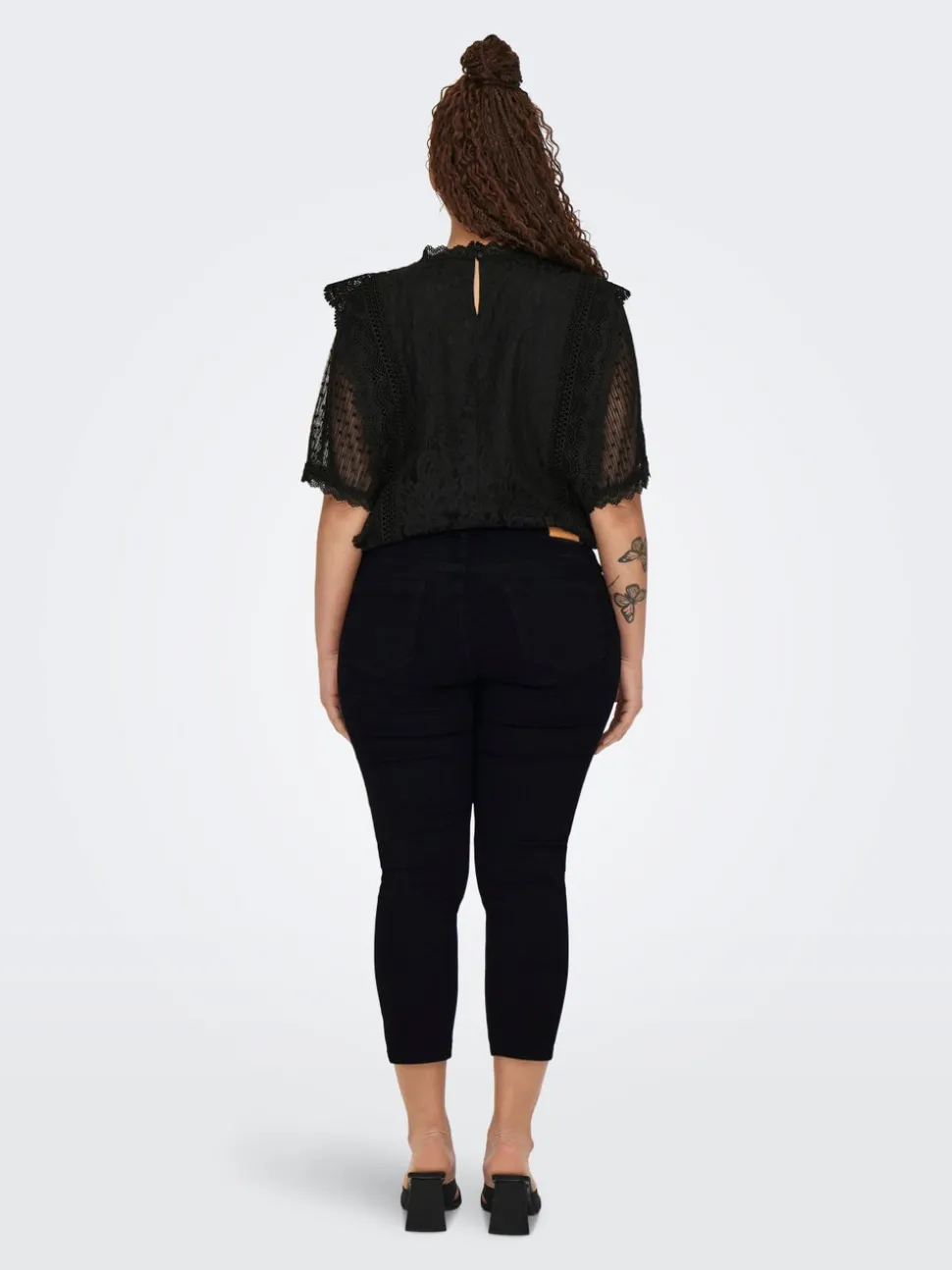 CARWILLY Medelhög midja capri Skinny Fit Jeans