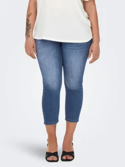 CARWILLY Medelhög midja capri Skinny Fit Jeans