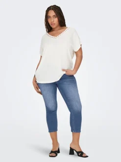 CARWILLY Medelhög midja capri Skinny Fit Jeans