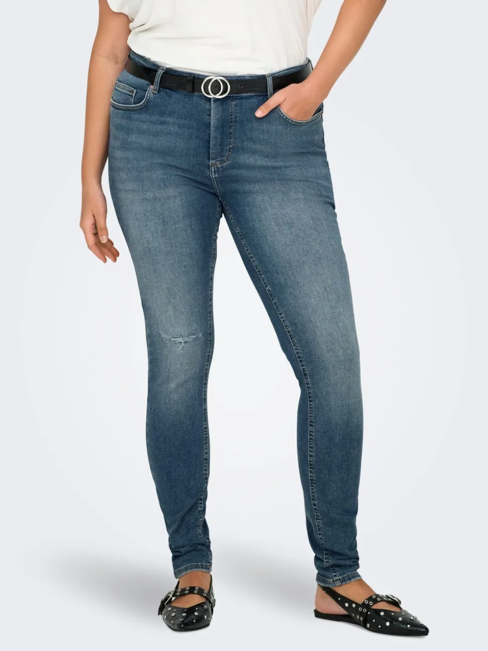 CARWILLY Medelhög midja Skinny Fit Jeans