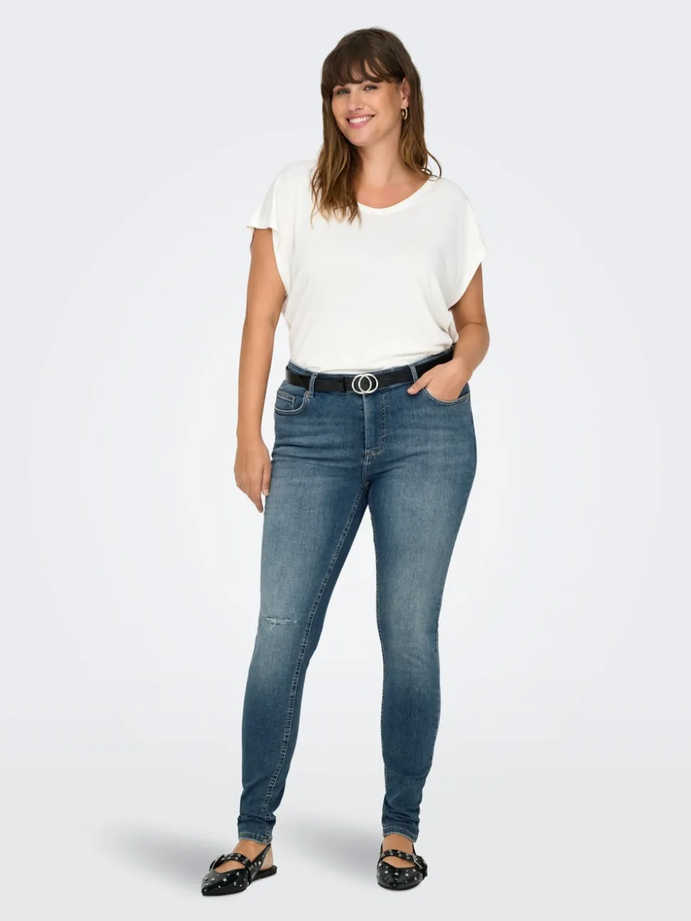 CARWILLY Medelhög midja Skinny Fit Jeans