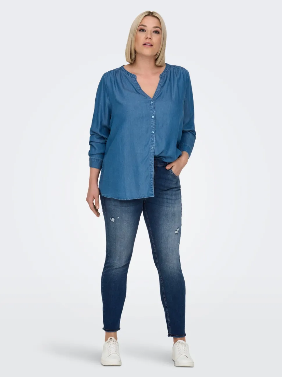 CARWILLY Medelhög midja Skinny Fit Ankellängd Jeans