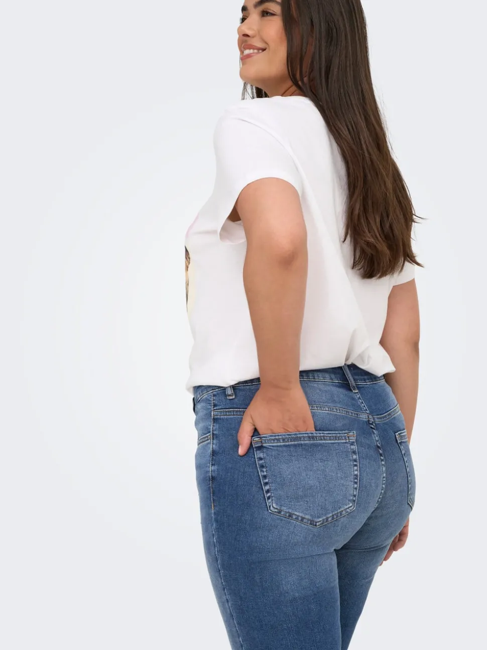 CARWILLY Medelhög midja Skinny Fit Ankellängd Jeans
