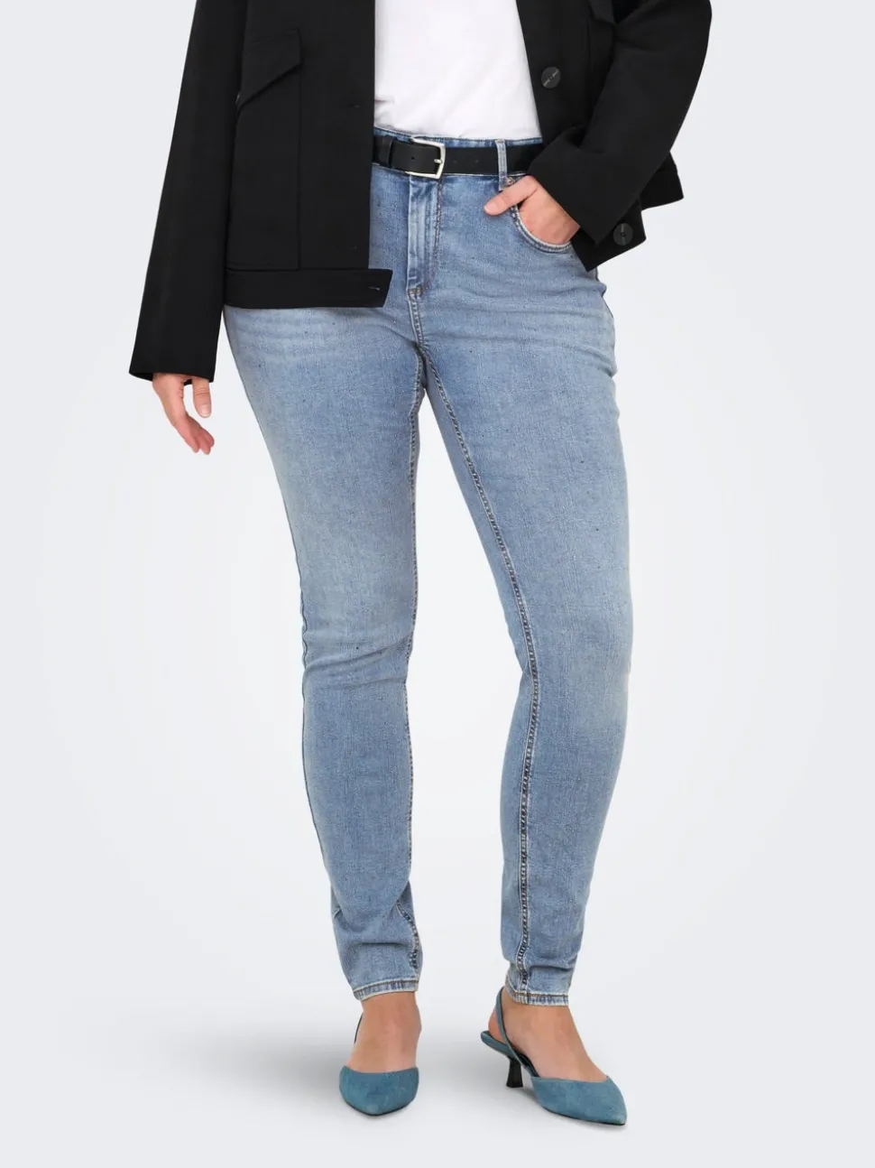 CARWILLY Medelhög midja Skinny Fit Jeans