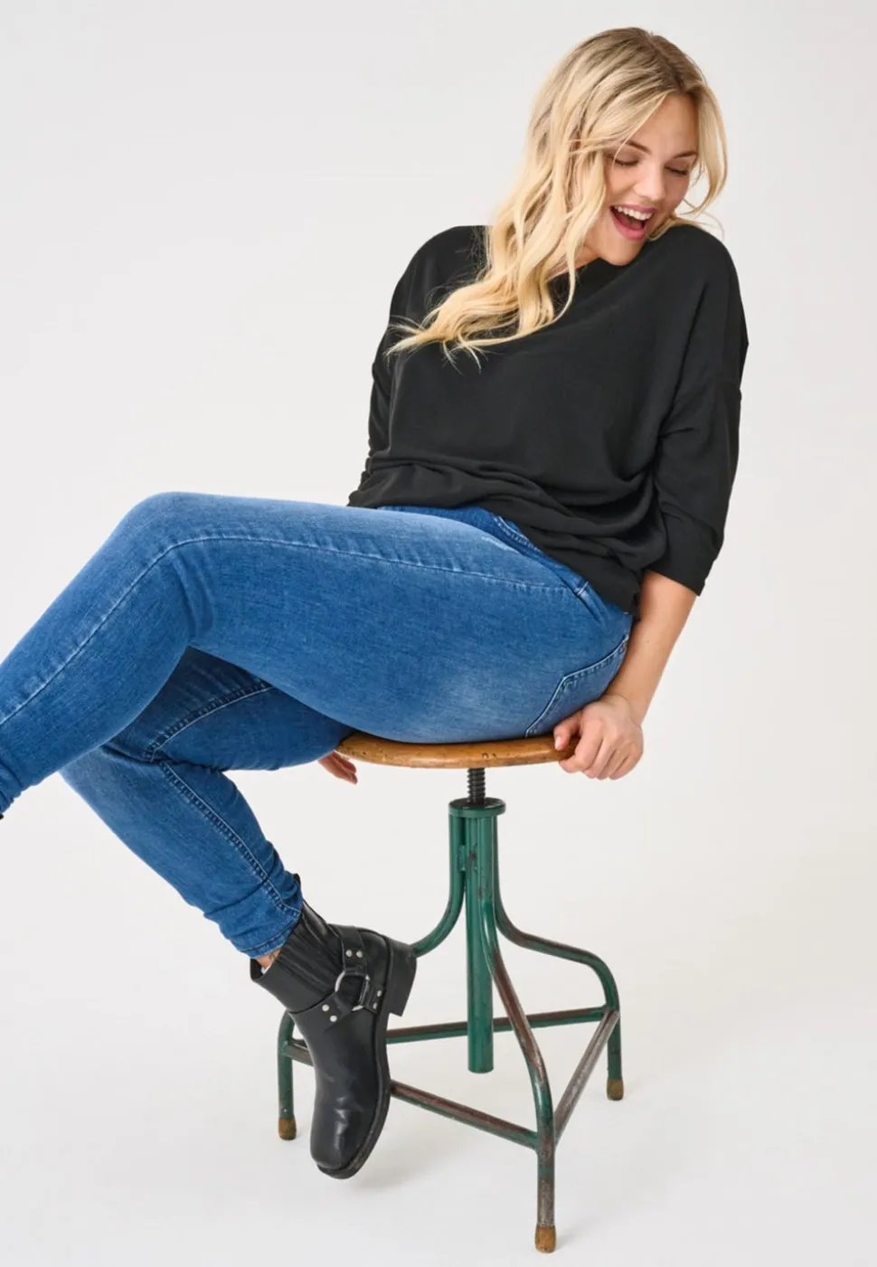 CARWILLY Medelhög midja Skinny Fit Jeans