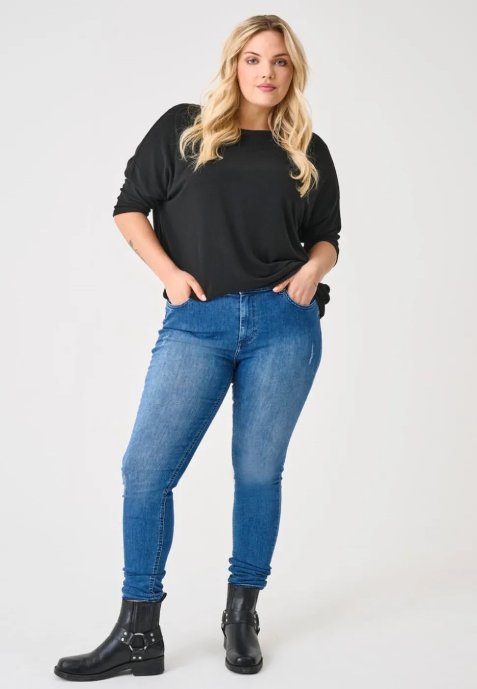 CARWILLY Medelhög midja Skinny Fit Jeans