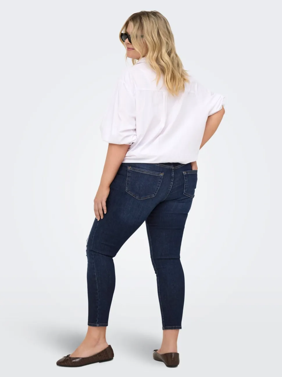 CARWILLY Medelhög midja Skinny Fit Ankellängd Jeans