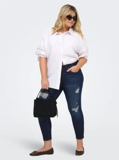 CARWILLY Medelhög midja Skinny Fit Ankellängd Jeans