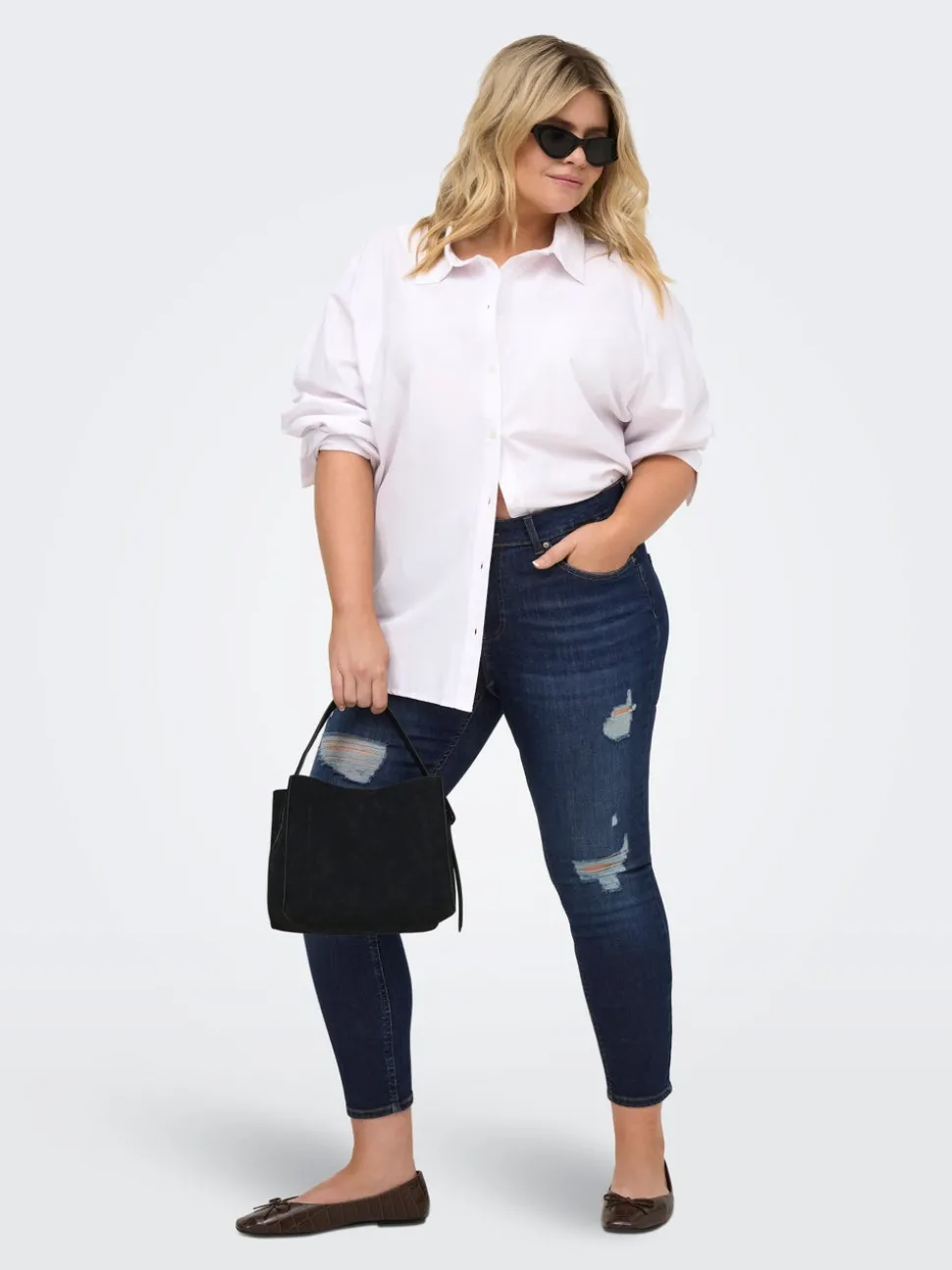 CARWILLY Medelhög midja Skinny Fit Ankellängd Jeans