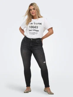 CARWILLY Medelhög midja Skinny Fit Ankellängd Jeans