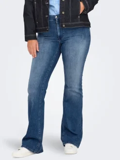 CARWILLY Medelhög midja Utsvängd passform Jeans