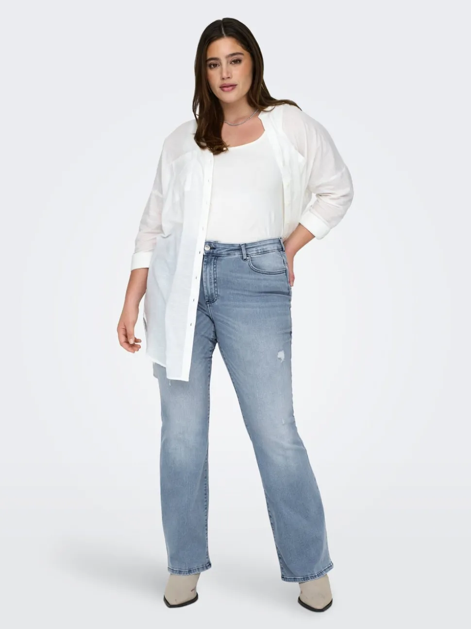 CARWILLY Medelhög midja Utsvängd passform Jeans