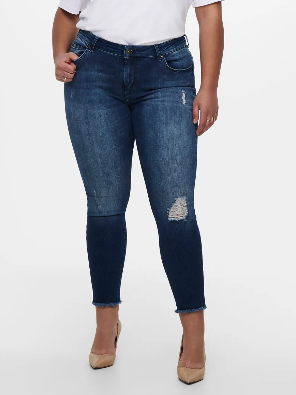 CARWILLY Normal midja Skinny Fit Ankellängd Jeans