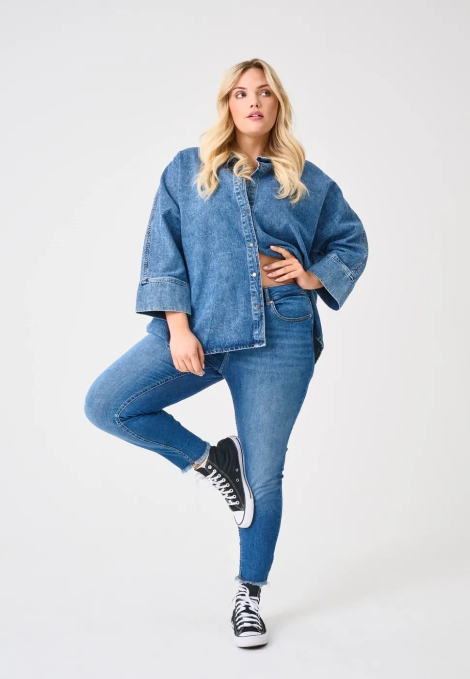 CARWILLY Skinny Fit Ankellängd Jeans