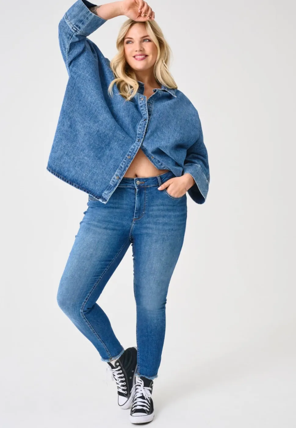 CARWILLY Skinny Fit Ankellängd Jeans