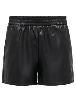 JDYALAIA Medelhög midja Normal passform Shorts i läderimitation
