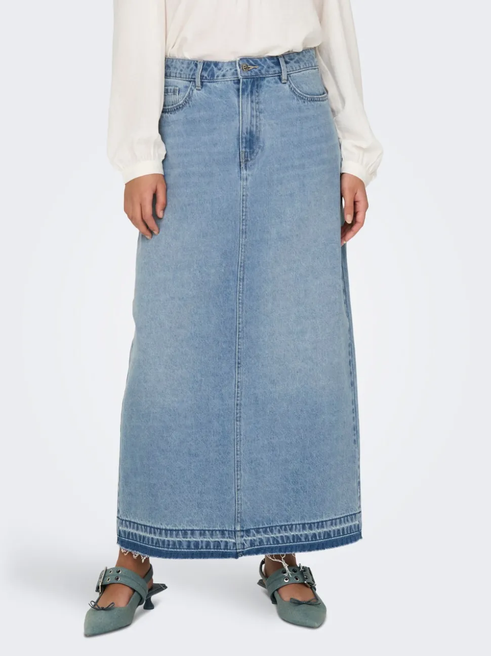 JDYBELLA Denim Jeanskjol Lång kjol