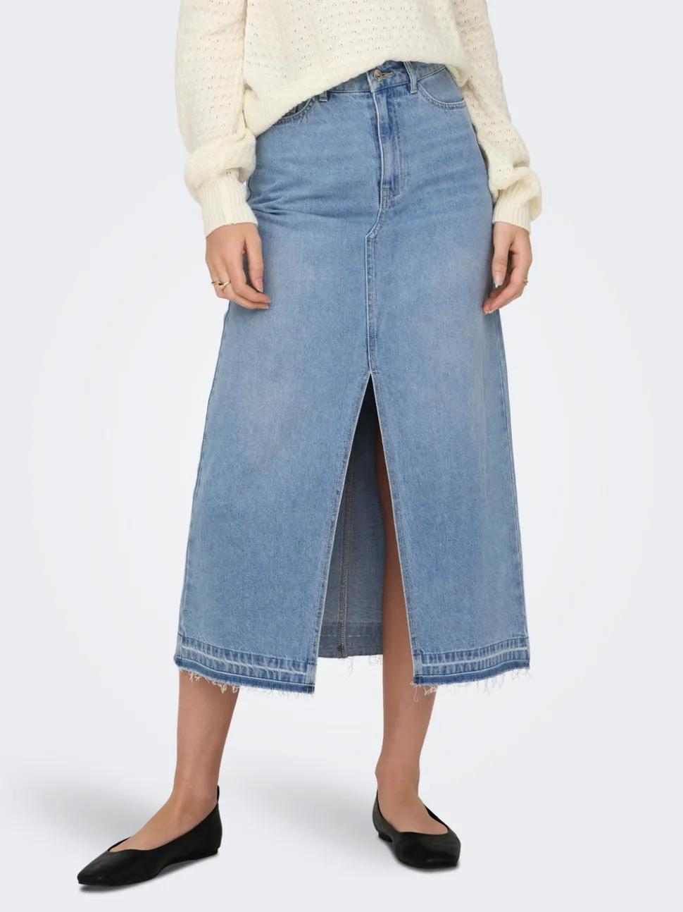 JDYBELLA Denim Jeanskjol Midikjol