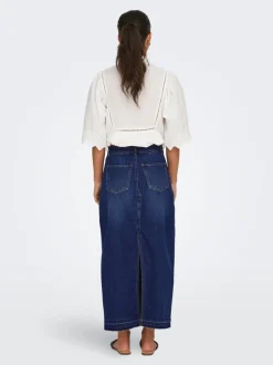 JDYBELLA Denim Jeanskjol Lång kjol