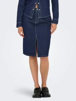 JDYBELLA Denim Jeanskjol Midikjol
