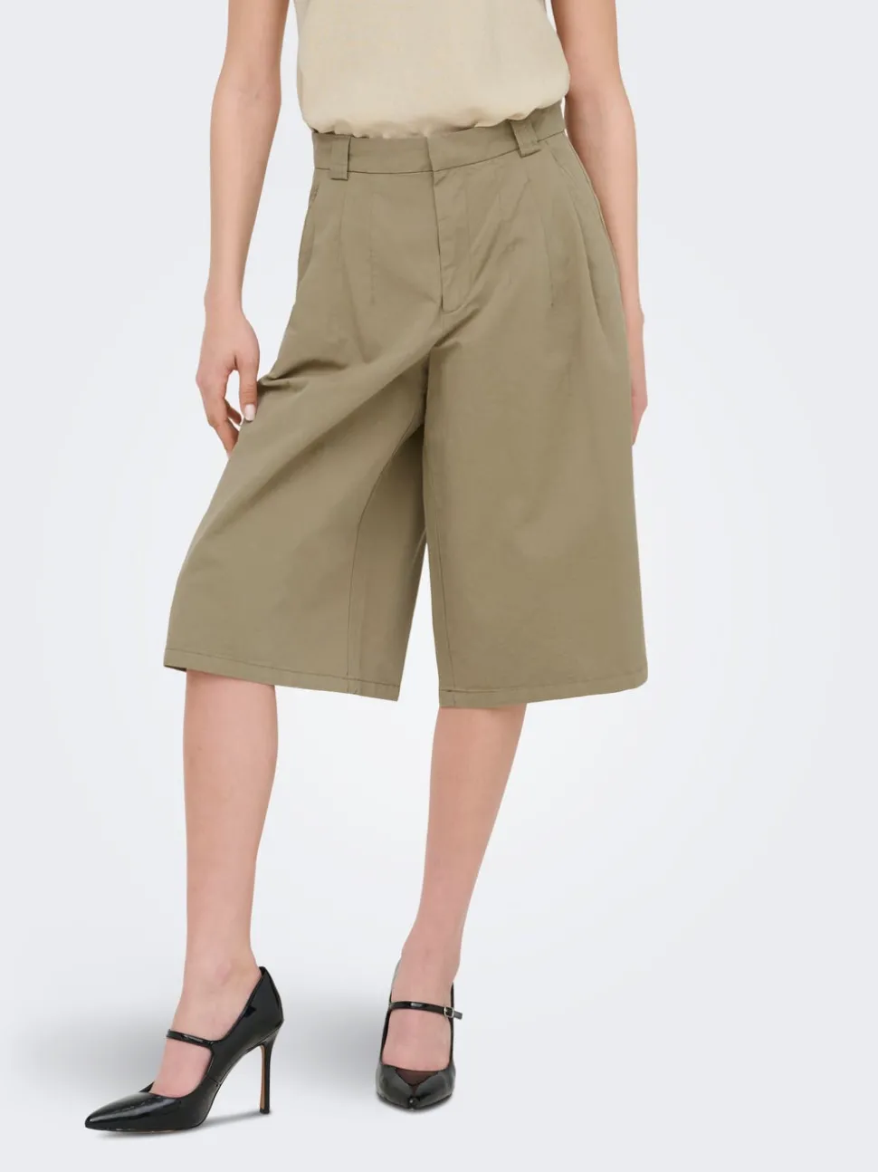 JDYBIANCA Hög midja Normal passform Bermudashorts