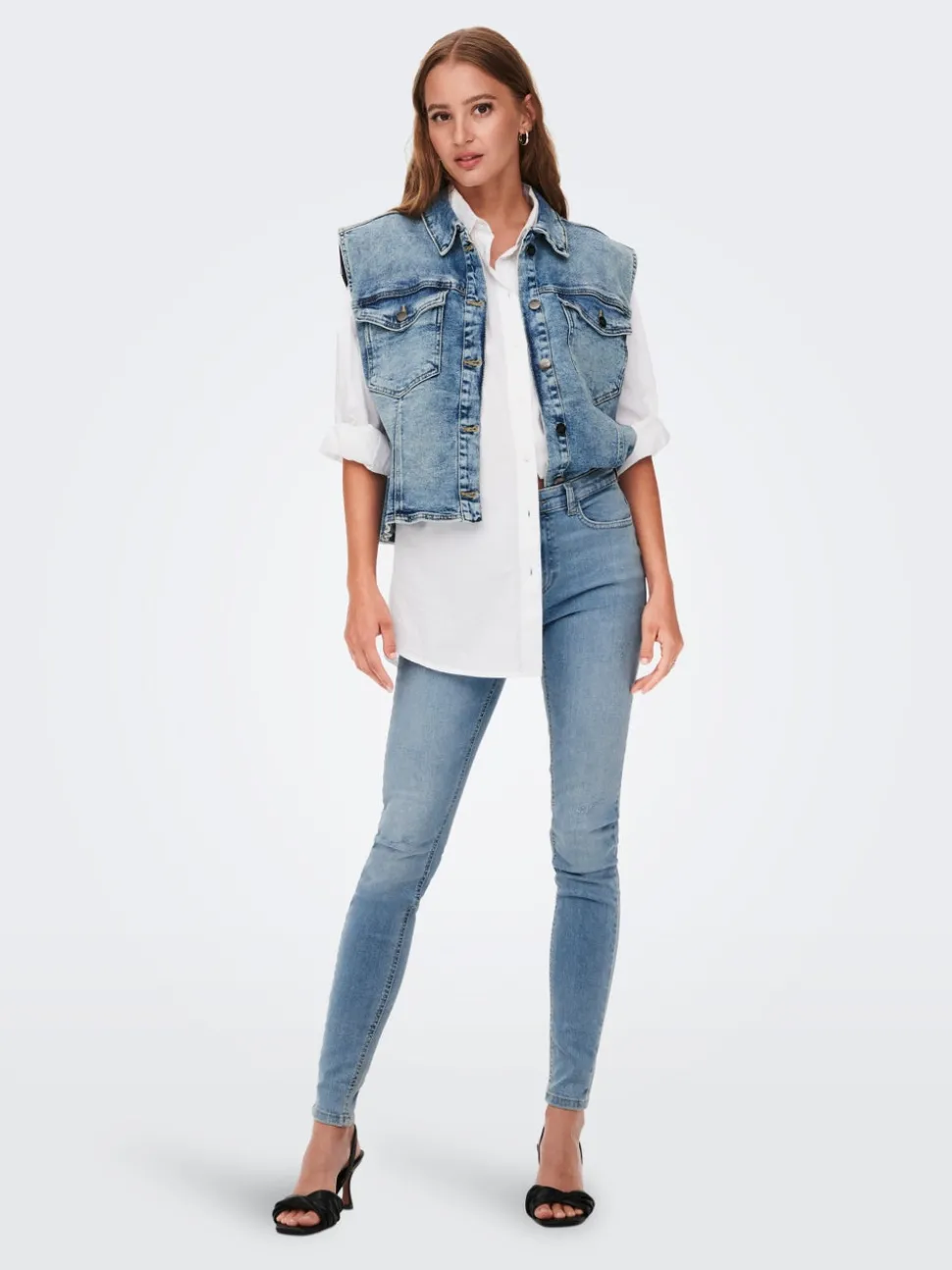 JDYBLUME Medelhög midja Skinny Fit Jeans