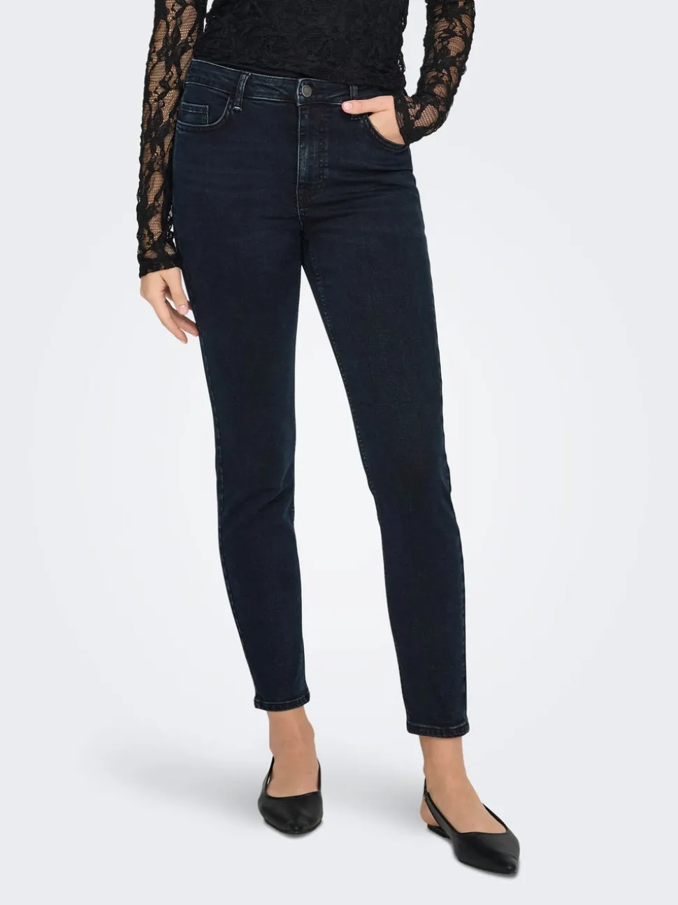 JDYFINA Medelhög midja Skinny Fit Ankellängd Jeans