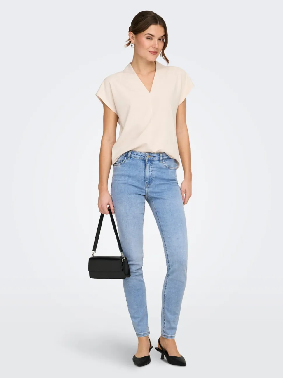 JDYFINA Medelhög midja Skinny Fit Jeans
