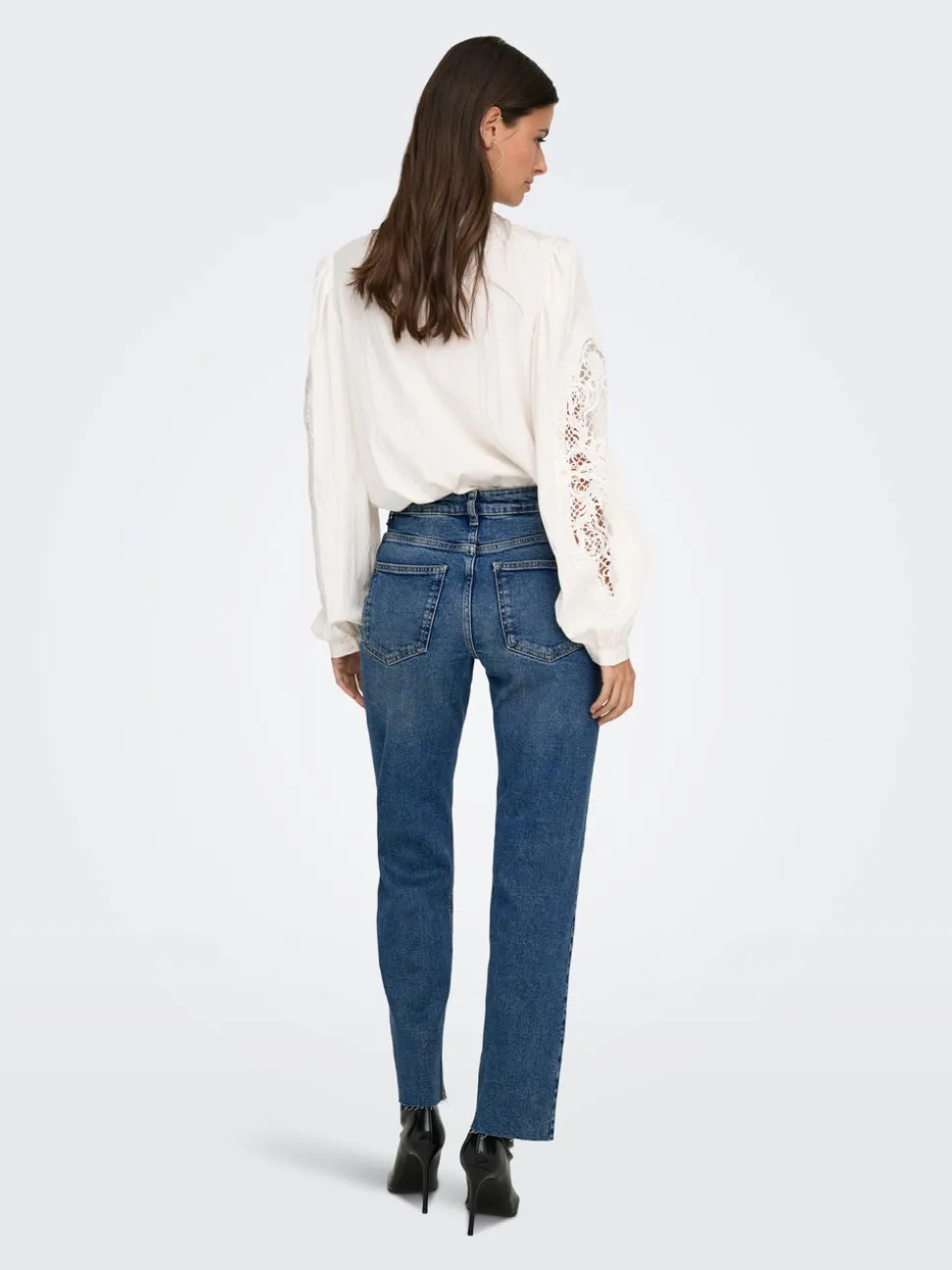 JDYLULLU Hög midja Rak passform Ankellängd Jeans
