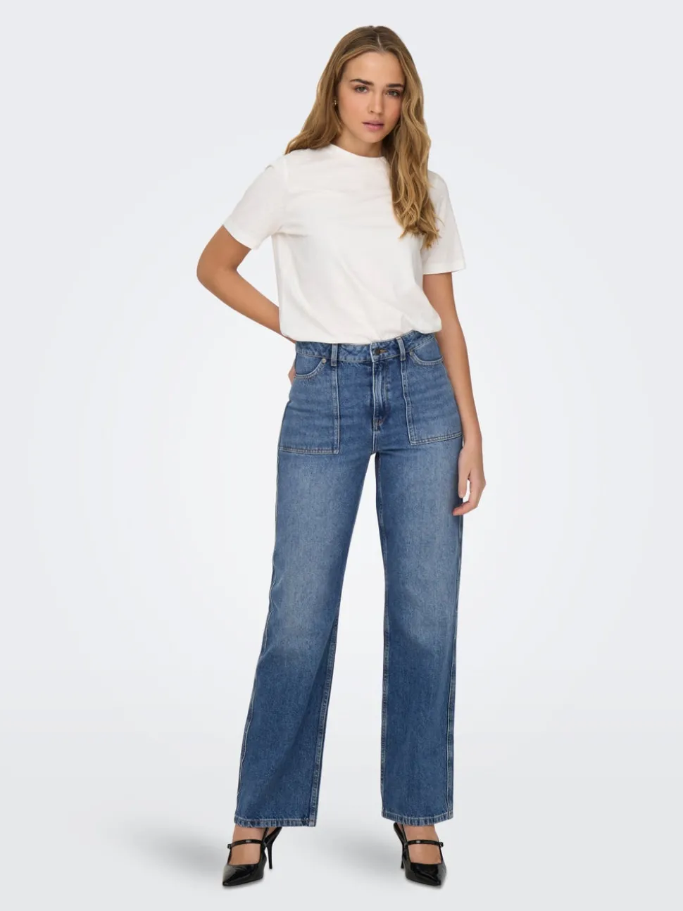 JDYMAYA Hög midja Vida ben Jeans