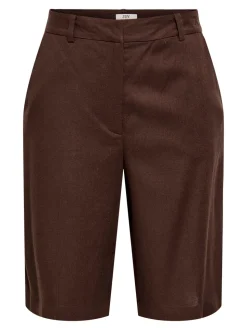 JDYNAOMI Medelhög midja Lös passform Linne Bermudashorts