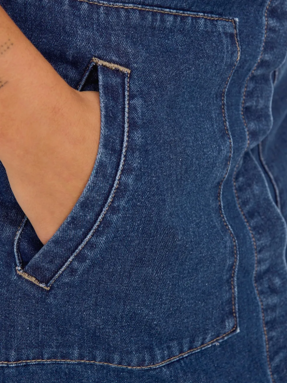JDYOLIVIA Denim Jeanskjol Lång kjol