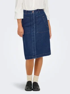 JDYOLIVIA Denim Jeanskjol Lång kjol