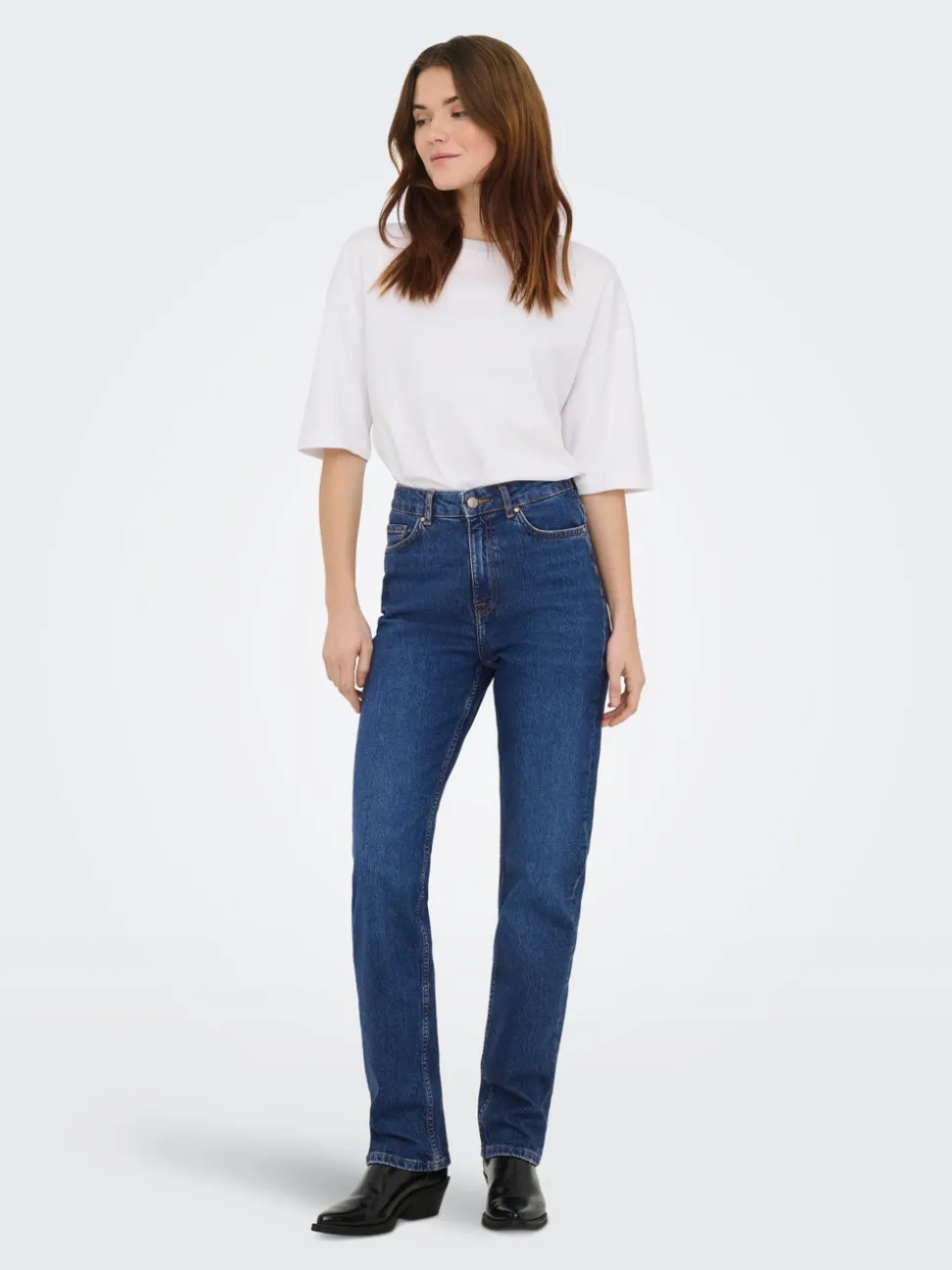 JDYPETRA Hög midja Straight Fit Jeans