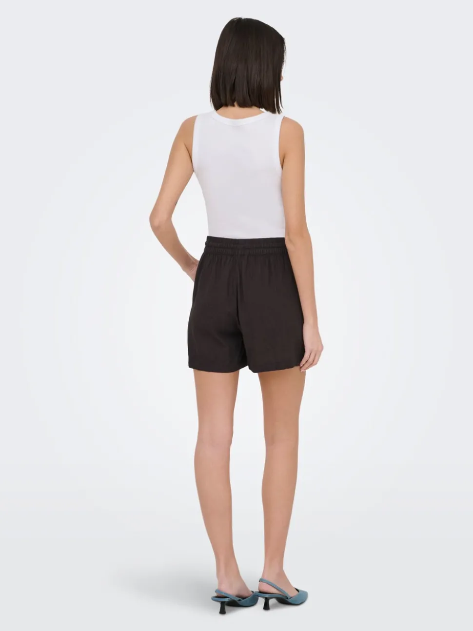 JDYSAY Hög midja Normal passform Linne Shorts