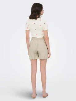 JDYSAY Hög midja Normal passform Linne Shorts