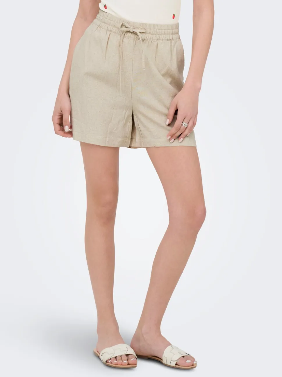 JDYSAY Hög midja Normal passform Linne Shorts