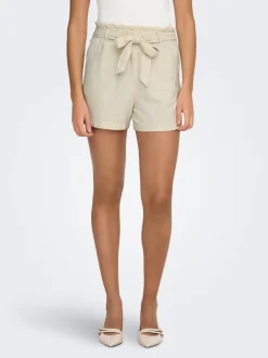 JDYSAY Medelhög midja Normal passform Linne Shorts