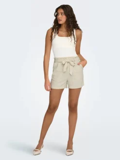 JDYSAY Medelhög midja Normal passform Linne Shorts