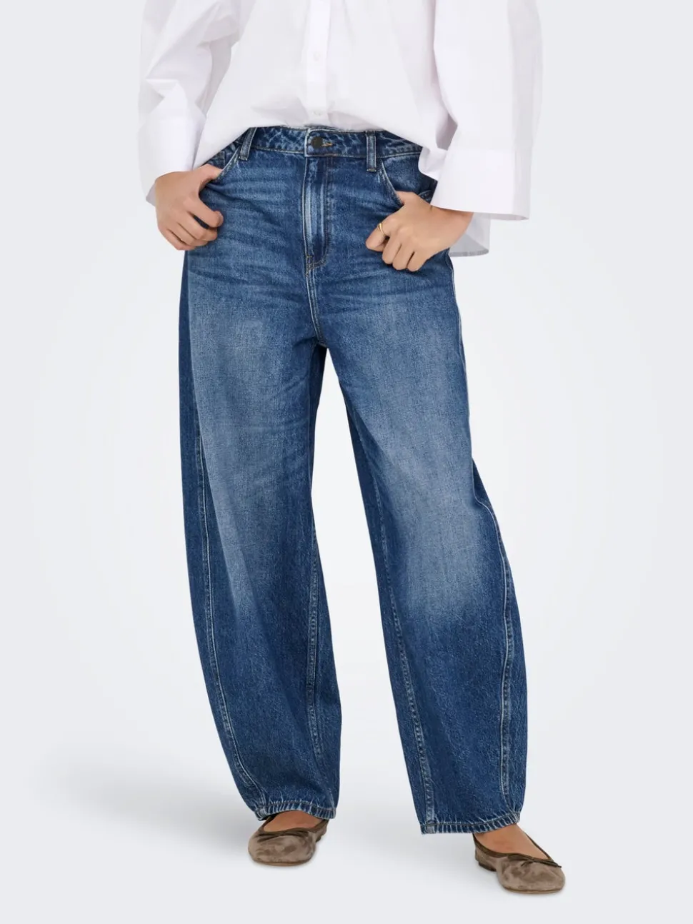 JDYSUSIE Medelhög midja Barrel-passform Jeans