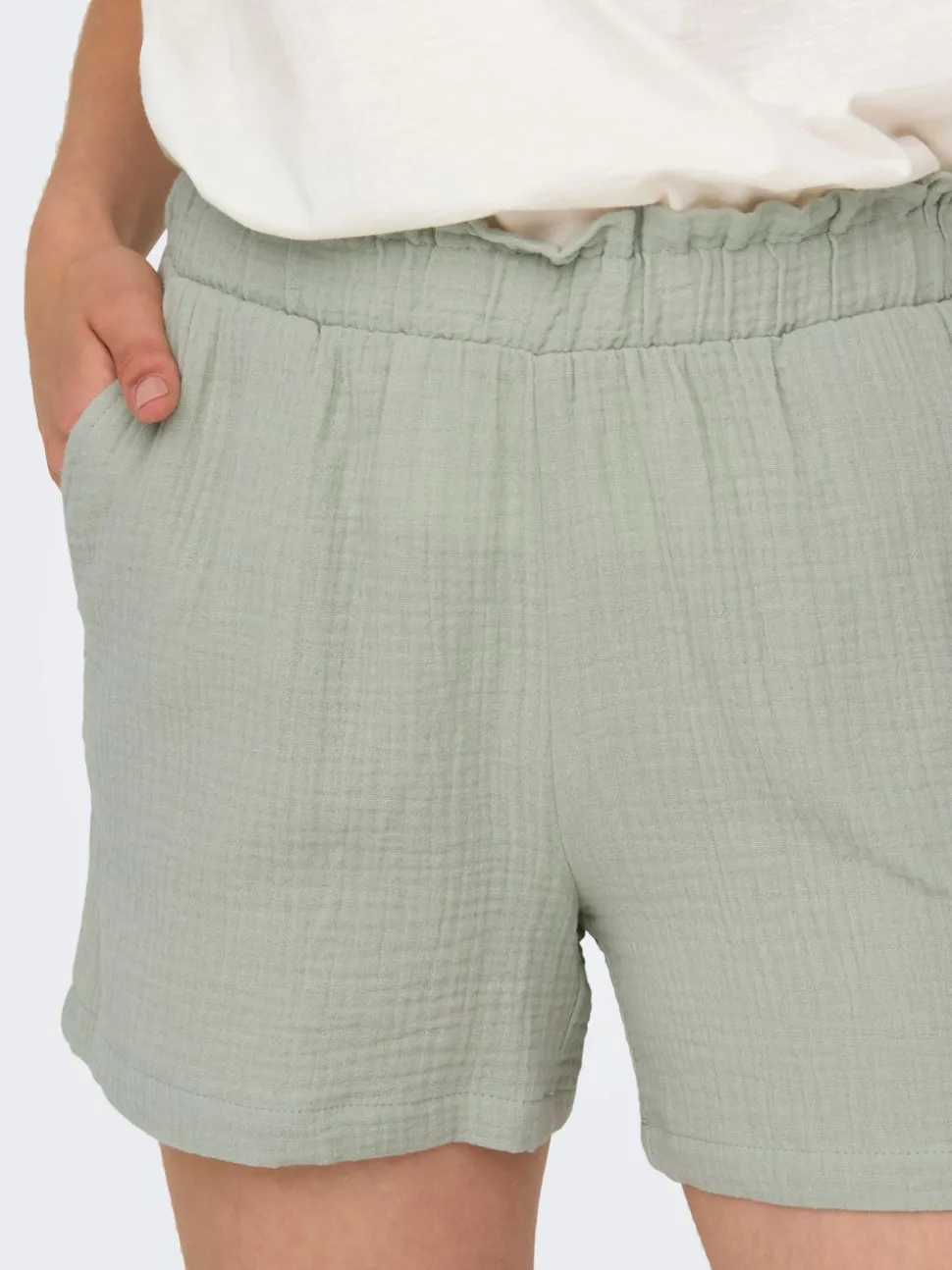 JDYTHEIS Medelhög midja Normal passform Paperbag-shorts