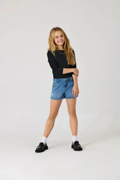 KOGCOMET Medelhög midja Vida ben Denimshorts