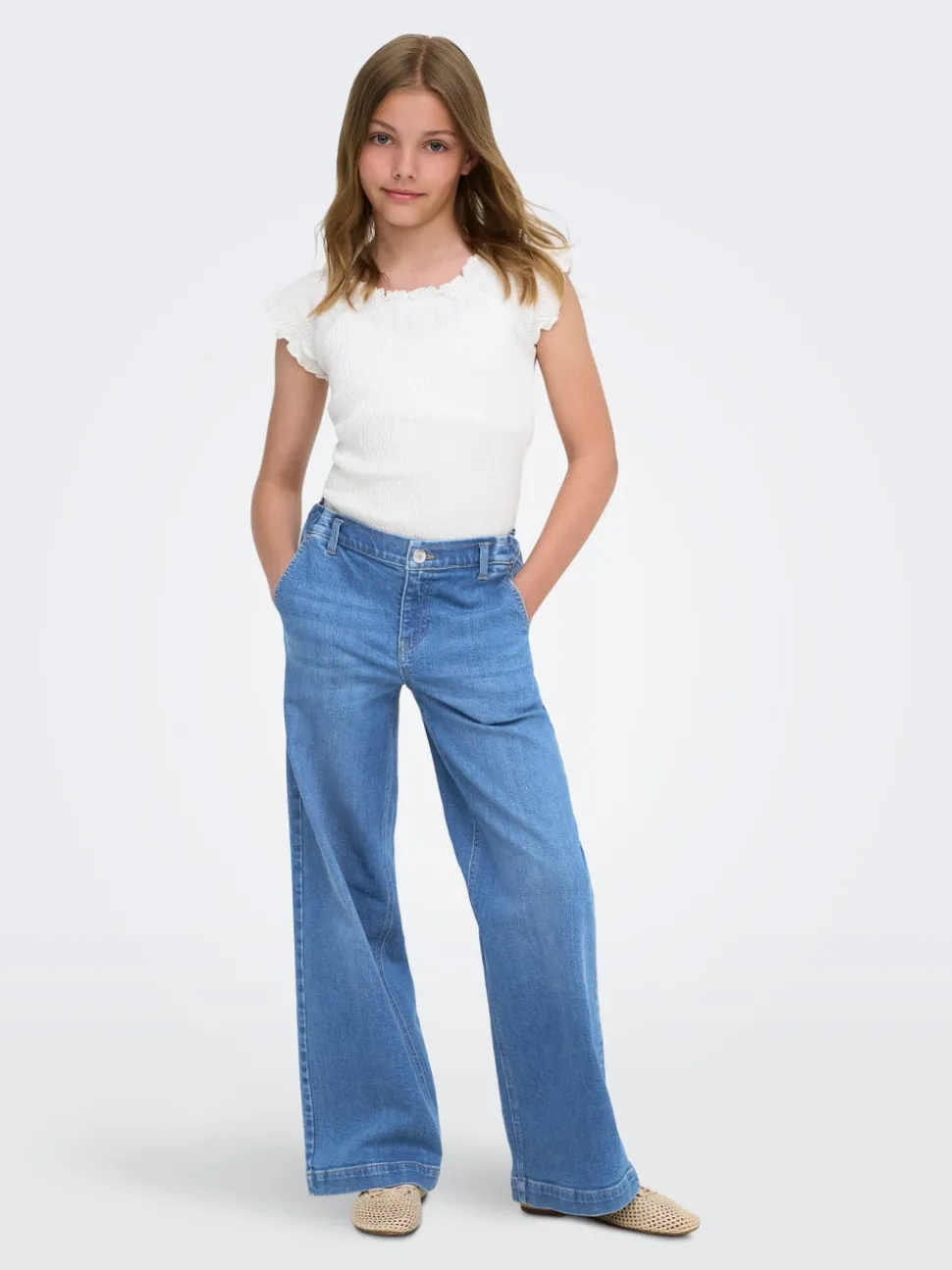 KOGNEW Medelhög midja Vida ben Jeans