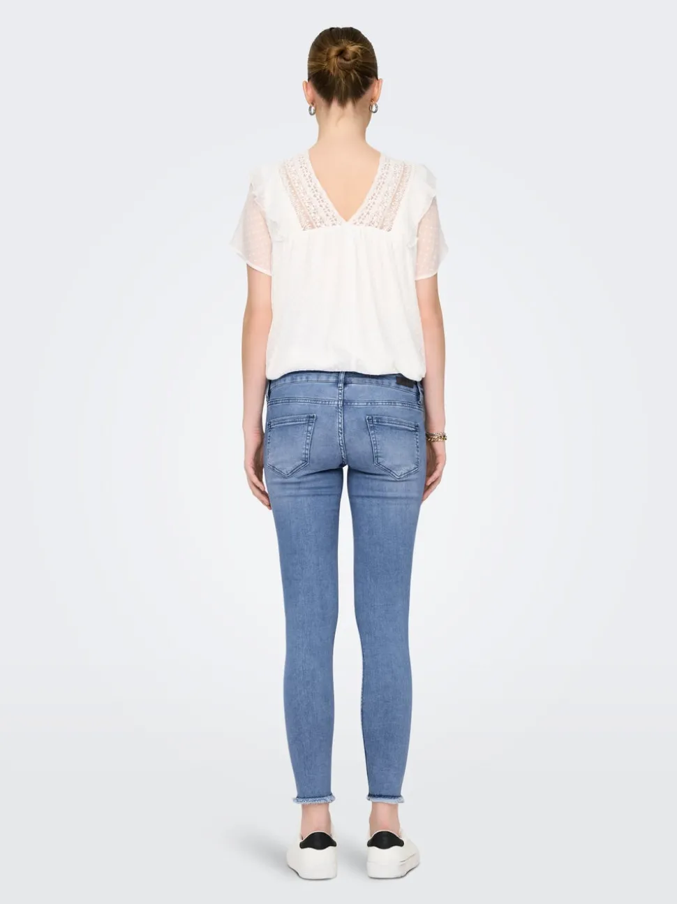 OLMBLUSH Medelhög midja Skinny Fit Ankellängd Jeans