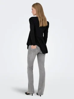 OLMBLUSH Medelhög midja Utsvängd passform Jeans