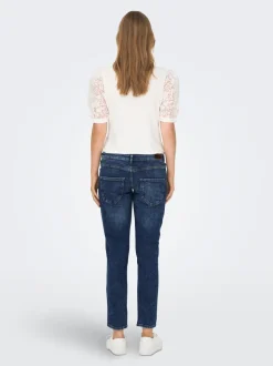 OLMENEDA Hög midja Rak passform Ankellängd Jeans