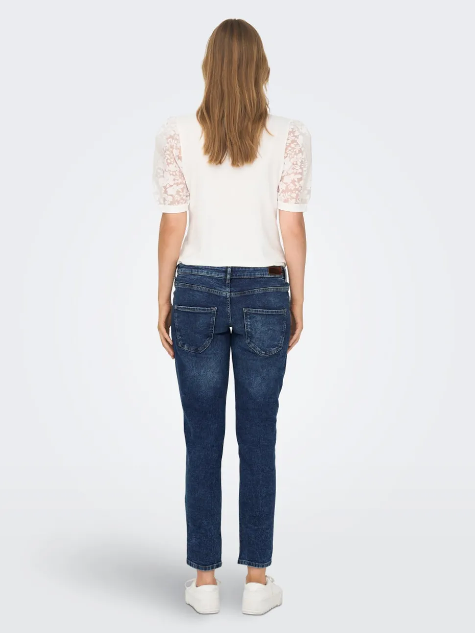 OLMENEDA Hög midja Rak passform Ankellängd Jeans