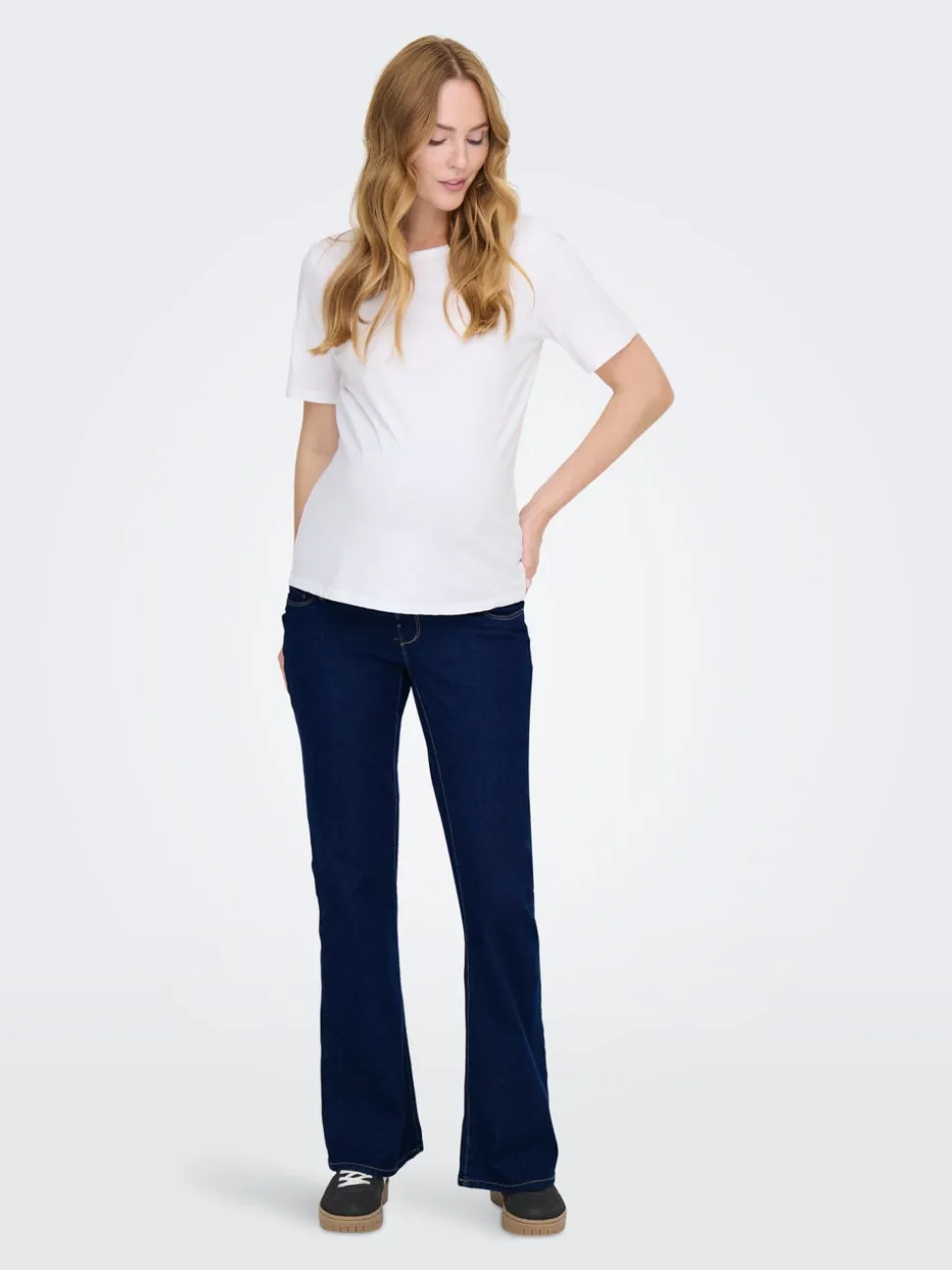 OLMLANA Hög midja Utsvängd retropassform Jeans