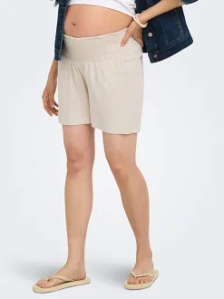 OLMSIESTA Medelhög midja Normal passform Linne Shorts